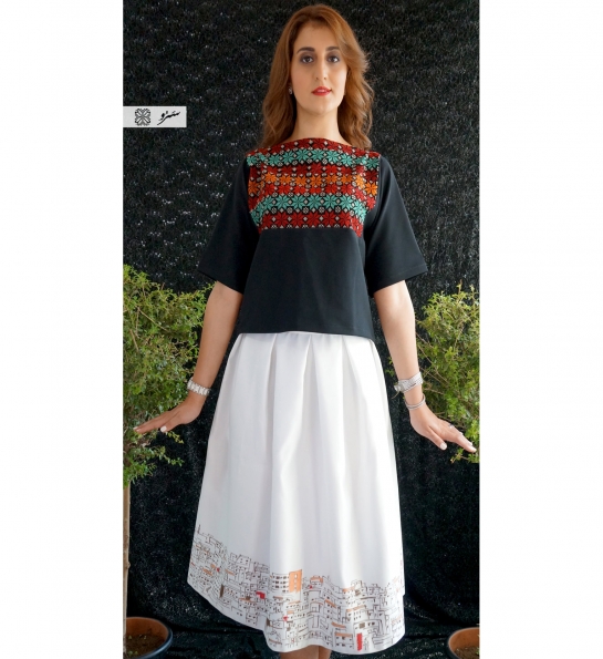 Machine embroidey top - Half sleeves