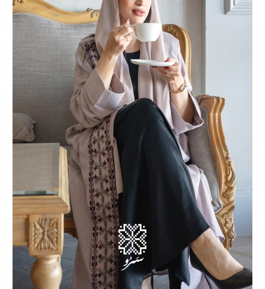 Olives Abaya - Light purple color