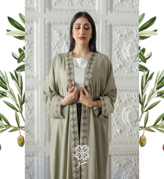 Olives Abaya - Light Green color